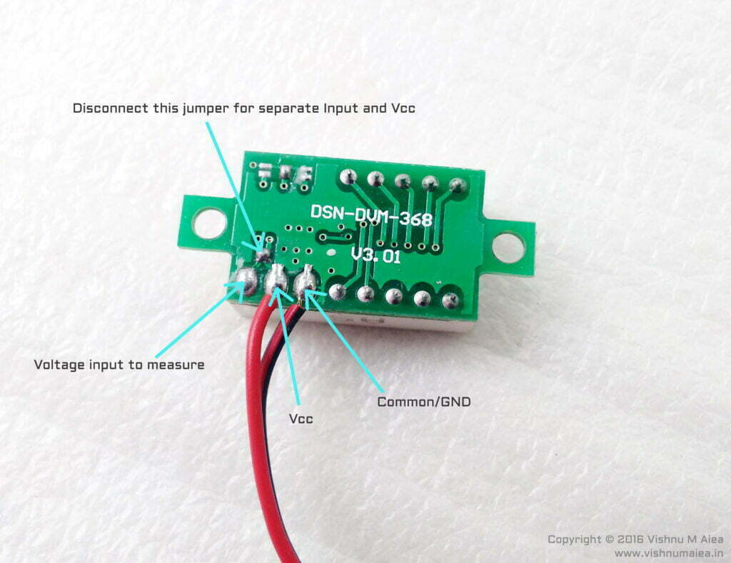 DSN-DVM-368 voltmeter module pinout