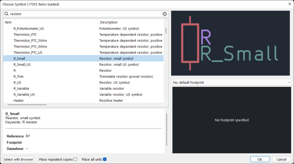 KiCad-version-6-Choose-A-Symbol-Resistor-CIRCUITSTATE-01