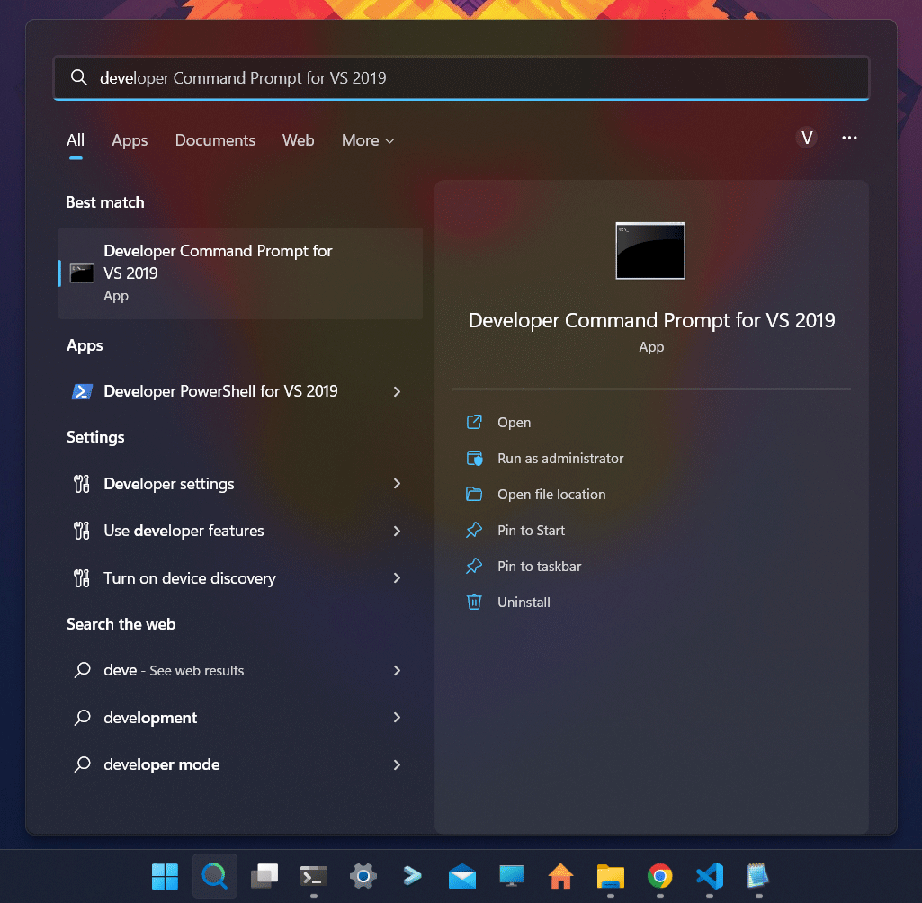 Microsoft-Windows-Visual-Studio-Developer-Command-Prompt-Start-Menu-CIRCUITSTATE-Electronics-01