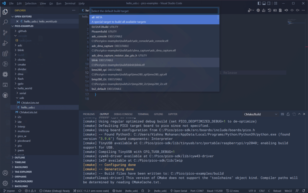 Selecting-Default-Build-Target-Raspberry-Pi-Pico-Examples-in-VS-Code-with-C-C++-SDK-for-RP2040-CIRCUITSTATE-Electronics-01