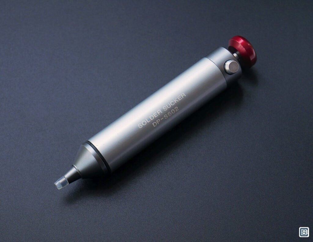 Frogbro DP-SS02 desoldering pump in fully compressed state