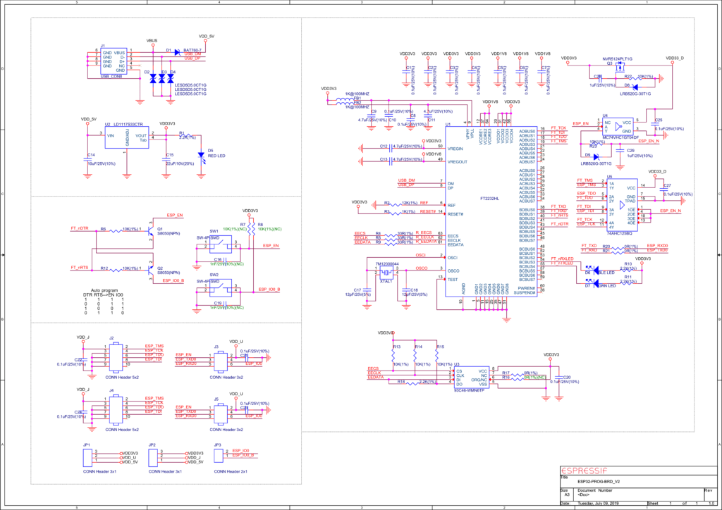 Espressif ESP32-PROG_V2 Schematic by CIRCUITSTATE Electronics