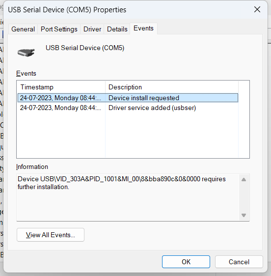 Espressif ESP32-S3 Arduino Nano ESP32 Native USB COM Port on Windows Driver Information by CIRCUITSTATE Electronics