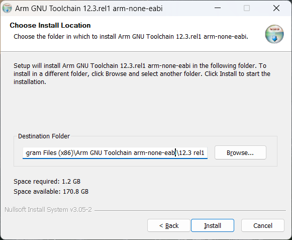 Installing ARM-GCC Toolchain 12.3 on Windows 11 Choose Path by CIRCUITSTATE Electronics