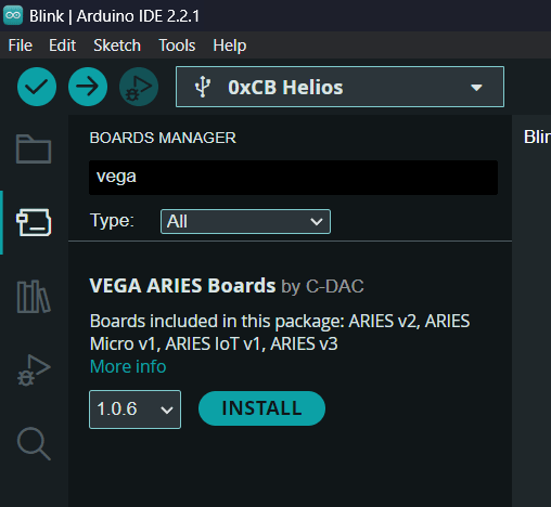 C-DAC VEGA Aries V3 THEJAS32 Microcontroller Board Arduino IDE Serach for New Vega Board CIRCUITSTATE Electronics