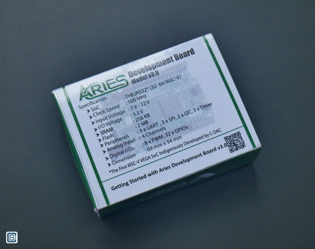 C-DAC VEGA Aries V3 THEJAS32 Microcontroller Development Board Package Bottom View by CIRCUITSTATE Electronics