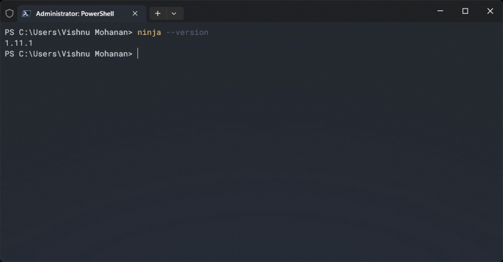 Checking Ninja Build System Version From Windows Terminal Powershell CIRCUITSTATE Electronics