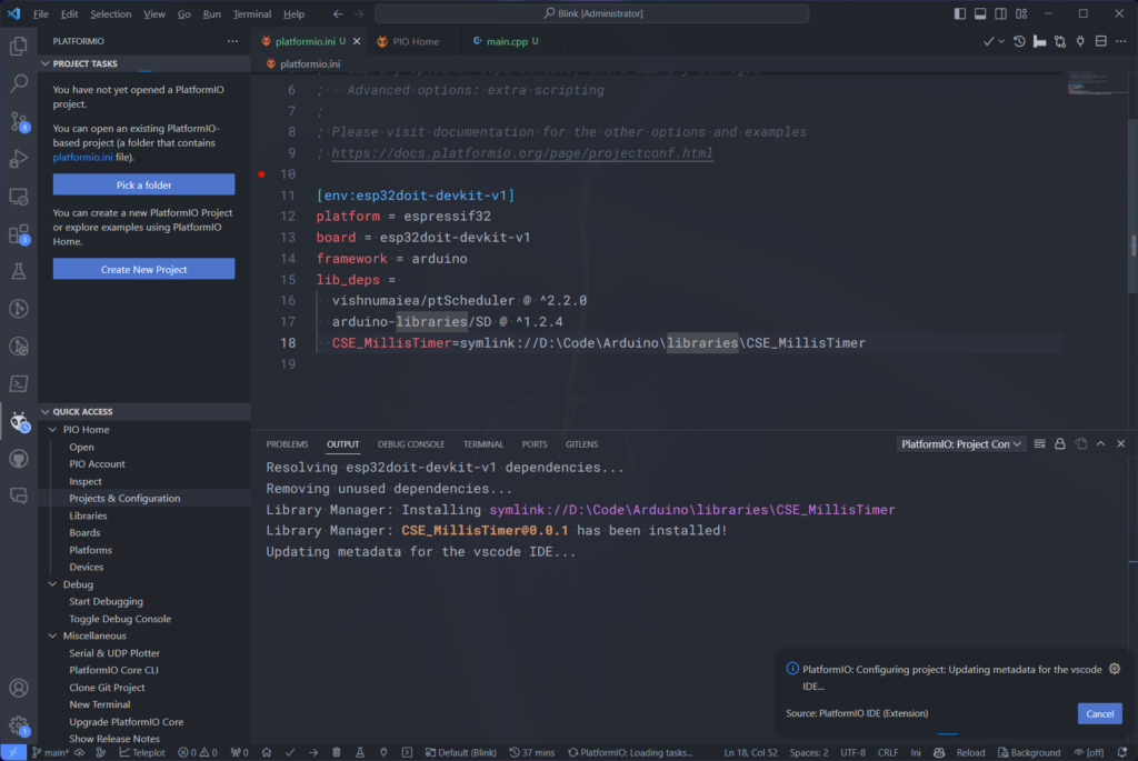 Adding symlink libraries in PlatformIO in VS Code by CIRCUITSTATE Electronics