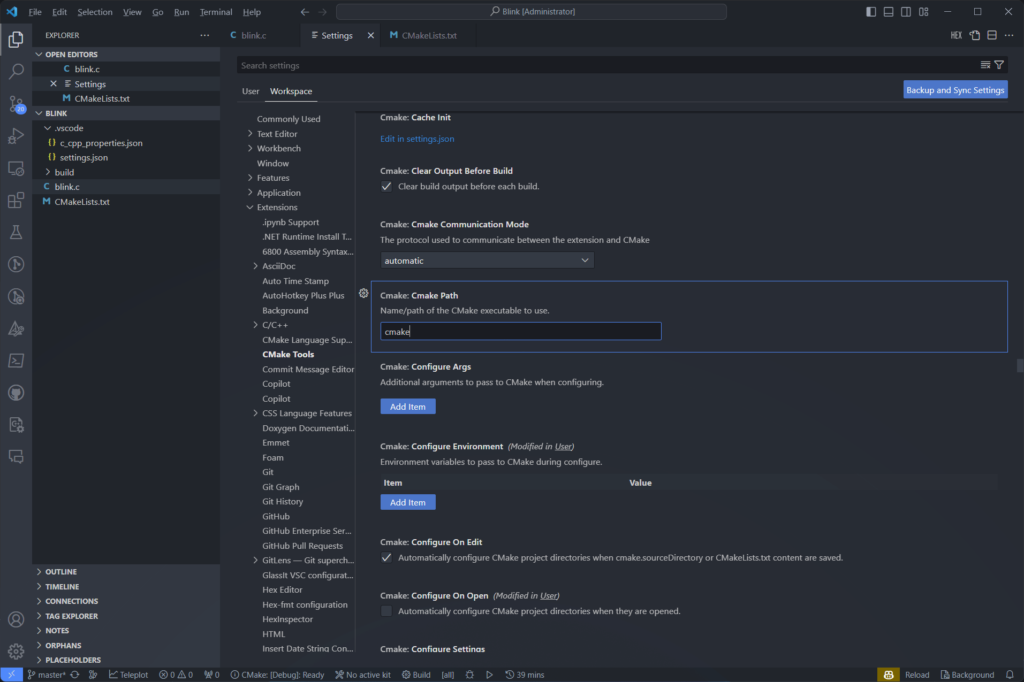 Setting CMake Extension CMake Path in VS Code CIRCUITSTATE Electronics