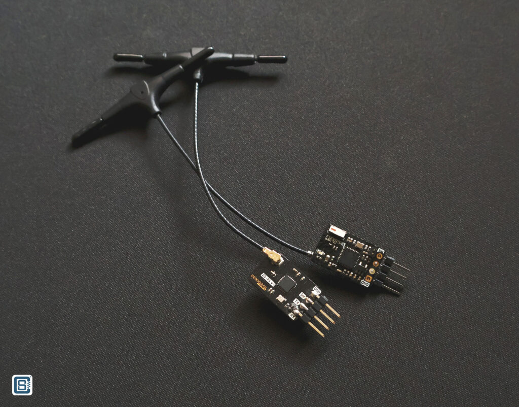 Zerodrag Nexus1 2.4GHz ELRS Receiver with SX1280 with Supplied Antennas by CIRCUITSTATE Electronics