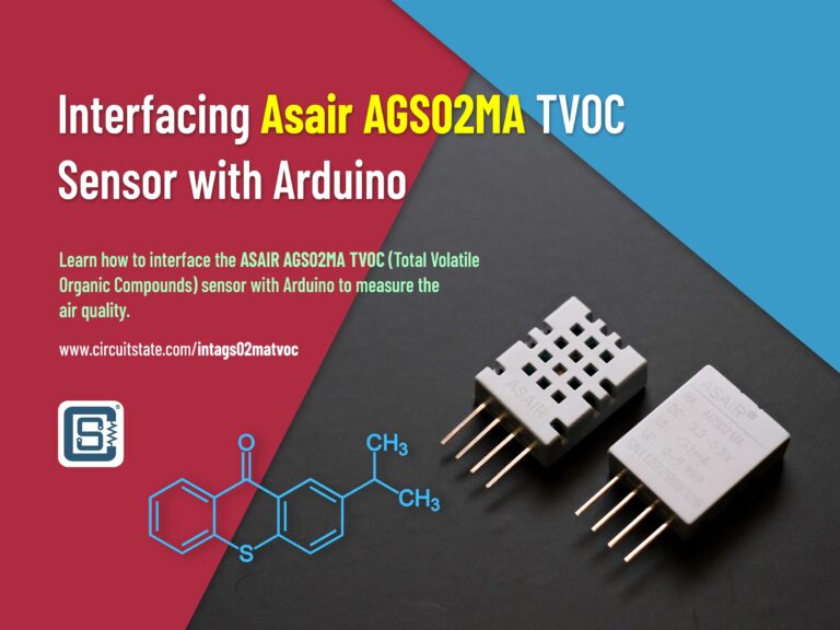 Interfacing ASAIR AGS02MA TVOC Sensor with Arduino Featured Image by CIRCUITSTATE Electronics